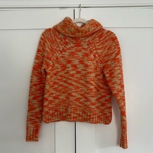 Joie orange and tan sweater